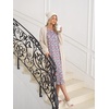 image:imageEkouaer 2 Pack Womens Long Sleeve Nightgown with Pockets Mumu DressesDark Blue FloralBrown Floral