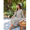 image:imageEkouaer 2 Pack Womens Long Sleeve Nightgown with Pockets Mumu DressesWhite FloralYellow Floral