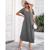 image:imageEkouaer 3 Pack Long Nightgowns for Women House Dress with Pocket Moo MoosBlackGreyLeopard