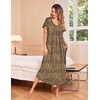 image:imageEkouaer 3 Pack Long Nightgowns for Women House Dress with Pocket Moo MoosBlackGreyLeopard