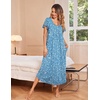 image:imageEkouaer 3 Pack Long Nightgowns for Women House Dress with Pocket Moo MoosHydrangea BowBlue FloralLilac Flower