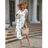 image:imageEkouaer 3 Pack Long Nightgowns for Women House Dress with Pocket Moo MoosHydrangea BowBlue FloralLilac Flower
