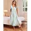 image:imageEkouaer 3 Pack Long Nightgowns for Women House Dress with Pocket Moo MoosWhite FlowerPink FlowerGreen Daisy