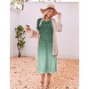 image:imageEkouaer 3 Pack Long Nightgowns for Women Split Hem SleepshirtBlack FloralGreen VineWhite Floral