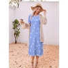 image:imageEkouaer 3 Pack Long Nightgowns for Women Split Hem SleepshirtPink FloralPurpleBlue Pigeon