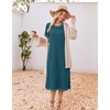 image:imageEkouaer 3 Pack Long Nightgowns for Women Split Hem SleepshirtPinkWine RedBlue Green