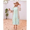image:imageEkouaer 3 Pack Long Nightgowns for Women Split Hem SleepshirtRed FloralPurple VineLight Green Daisy