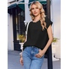 image:imageEkouaer Cotton Pajamas for Women Set 2 Piece Cap Sleeve Lounge SetsBlack