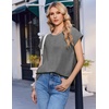 image:imageEkouaer Cotton Pajamas for Women Set 2 Piece Cap Sleeve Lounge SetsMedium Heather Grey
