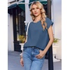 image:imageEkouaer Cotton Pajamas for Women Set 2 Piece Cap Sleeve Lounge SetsNavy Blue