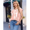 image:imageEkouaer Cotton Pajamas for Women Set 2 Piece Cap Sleeve Lounge SetsTiedye Pink