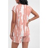 image:imageEkouaer Cotton Pajamas for Women Set 2 Piece Cap Sleeve Lounge SetsTiedye Pink