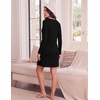 image:imageEkouaer Long Sleeve Nightgowns for Women Cute Fleece Ribbed Sleep DressBlack