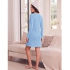 image:imageEkouaer Long Sleeve Nightgowns for Women Cute Fleece Ribbed Sleep DressBlue