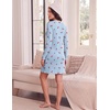 image:imageEkouaer Long Sleeve Nightgowns for Women Cute Fleece Ribbed Sleep DressBlue Cherry