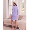 image:imageEkouaer Long Sleeve Nightgowns for Women Cute Fleece Ribbed Sleep DressLilac