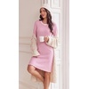 image:imageEkouaer Long Sleeve Nightgowns for Women Cute Fleece Ribbed Sleep DressPink