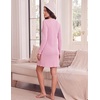 image:imageEkouaer Long Sleeve Nightgowns for Women Cute Fleece Ribbed Sleep DressPink