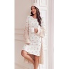 image:imageEkouaer Long Sleeve Nightgowns for Women Cute Fleece Ribbed Sleep DressRed Cherry