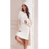 image:imageEkouaer Long Sleeve Nightgowns for Women Cute Fleece Ribbed Sleep DressWhite