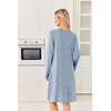 image:imageEkouaer Long Sleeve Nightgowns for Women Soft Knit House Dress SleepshirtsBlue