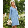 image:imageEkouaer Long Sleeve Nightgowns for Women Soft Knit House Dress SleepshirtsBlue Flower
