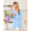 image:imageEkouaer Long Sleeve Nightgowns for Women Soft Knit House Dress SleepshirtsBlue Ocean