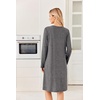 image:imageEkouaer Long Sleeve Nightgowns for Women Soft Knit House Dress SleepshirtsGray