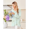 image:imageEkouaer Long Sleeve Nightgowns for Women Soft Knit House Dress SleepshirtsGreen Flower
