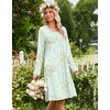 image:imageEkouaer Long Sleeve Nightgowns for Women Soft Knit House Dress SleepshirtsGreen Flower