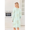 image:imageEkouaer Long Sleeve Nightgowns for Women Soft Knit House Dress SleepshirtsGreen Flower
