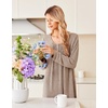 image:imageEkouaer Long Sleeve Nightgowns for Women Soft Knit House Dress SleepshirtsKhakki