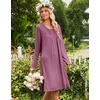 image:imageEkouaer Long Sleeve Nightgowns for Women Soft Knit House Dress SleepshirtsRed