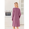 image:imageEkouaer Long Sleeve Nightgowns for Women Soft Knit House Dress SleepshirtsRed