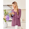 image:imageEkouaer Long Sleeve Nightgowns for Women Soft Knit House Dress SleepshirtsRed