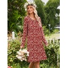 image:imageEkouaer Long Sleeve Nightgowns for Women Soft Knit House Dress SleepshirtsRed Floral