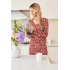 image:imageEkouaer Long Sleeve Nightgowns for Women Soft Knit House Dress SleepshirtsRed Floral