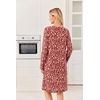 image:imageEkouaer Long Sleeve Nightgowns for Women Soft Knit House Dress SleepshirtsRed Floral