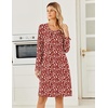 image:imageEkouaer Long Sleeve Nightgowns for Women Soft Knit House Dress SleepshirtsRed Floral