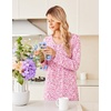 image:imageEkouaer Long Sleeve Nightgowns for Women Soft Knit House Dress SleepshirtsRed Flower