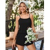 image:imageEkouaer Womens Cami Pajama Sets 2 Piece Ribbed Knit PJsBlack