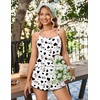 image:imageEkouaer Womens Cami Pajama Sets 2 Piece Ribbed Knit PJsCow
