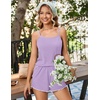 image:imageEkouaer Womens Cami Pajama Sets 2 Piece Ribbed Knit PJsLilac