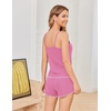 image:imageEkouaer Womens Cami Pajama Sets 2 Piece Ribbed Knit PJsPink