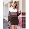 image:imageEkouaer Womens Fall V Neck Sweaters Knit Lightweight Long Sleeve Tops 20261dusty Mauve Purple  White