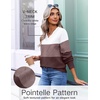 image:imageEkouaer Womens Fall V Neck Sweaters Knit Lightweight Long Sleeve Tops 20261dusty Mauve Purple  White
