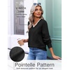 image:imageEkouaer Womens Fall V Neck Sweaters Knit Lightweight Long Sleeve Tops 2026Black