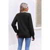 image:imageEkouaer Womens Fall V Neck Sweaters Knit Lightweight Long Sleeve Tops 2026Black