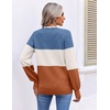 image:imageEkouaer Womens Fall V Neck Sweaters Knit Lightweight Long Sleeve Tops 2026Blue  Terracotta