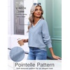 image:imageEkouaer Womens Fall V Neck Sweaters Knit Lightweight Long Sleeve Tops 2026Light Blue